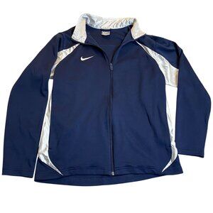 Nike Mens Jacket XL Navy & White Sportswear Full-Zip